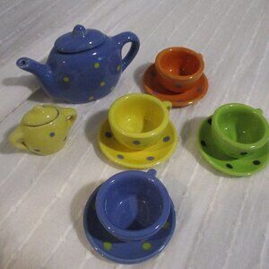 Mid century ceramic childs tea set